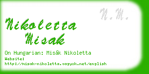 nikoletta misak business card