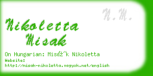 nikoletta misak business card